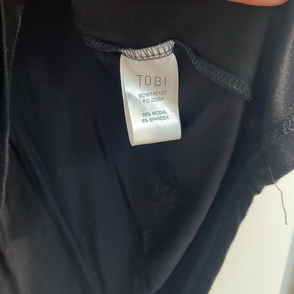 Tobi High Low Black Long Sleeve Dress - Picture 4 of 4